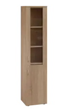 LE - 401 skříň léková prosklená, pravá, dub bardolino